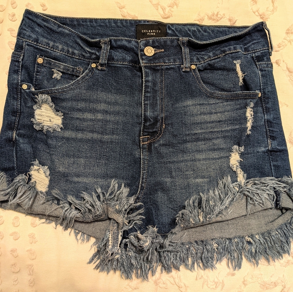 Cut-off Denim Shorts